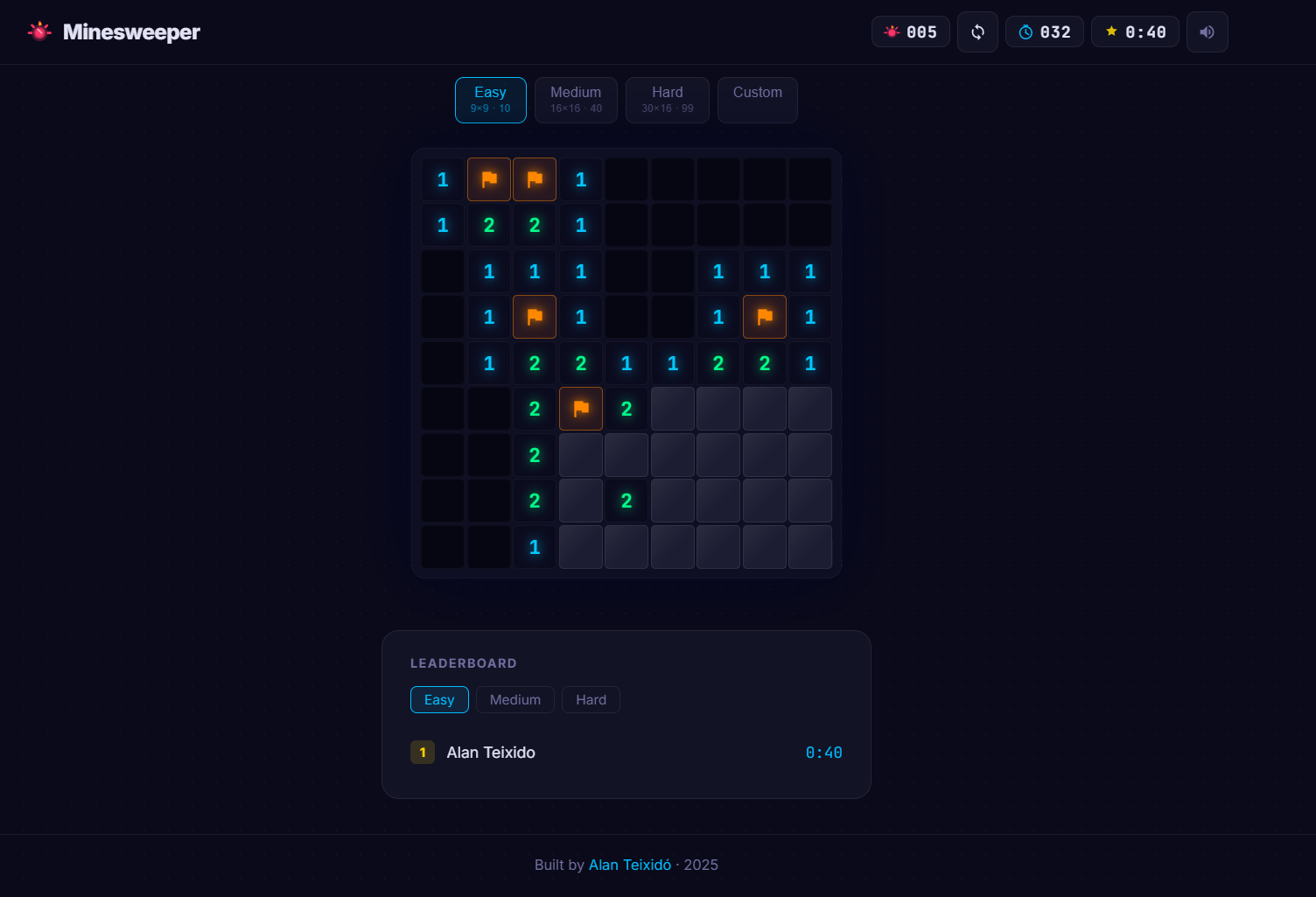 Minesweeper screenshot